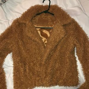 Blank NYC Faux Fur Camel Jacket